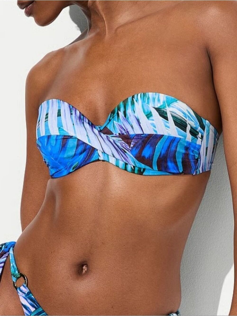 Victoria's Secret Swim Twist Push-Up Bandeau Bikini Top Sz 36DD NWT